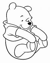 Coloring Pooh Winnie Pages Colouring Bear Poo Printable Baby Sheets Disney Clipart Cute Classic Cartoon Color Print Happy Drawing Adult sketch template