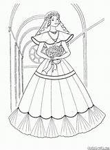 Coloring Sposa Dress Disegni Noiva Sposi Colorkid Novias Principessa Braut Malvorlagen Longo Bridal Noivas Abito Spose Bambini Ragazze sketch template