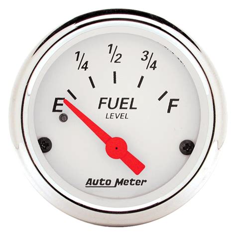 auto meter  arctic white series   fuel level gauge