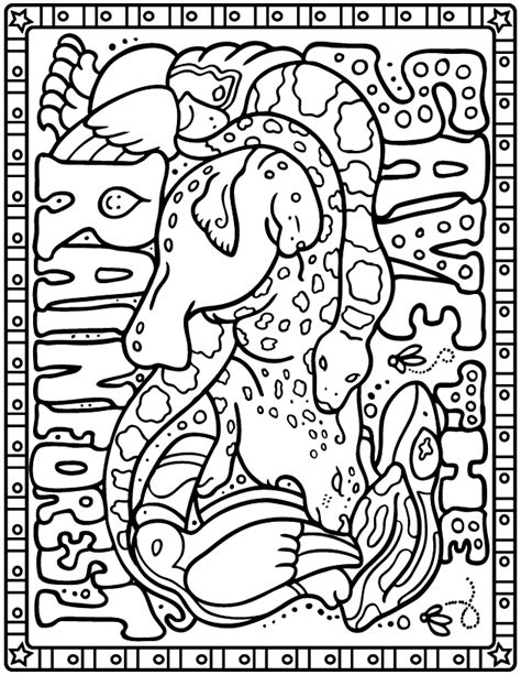 jungle coloring pages coloring kids