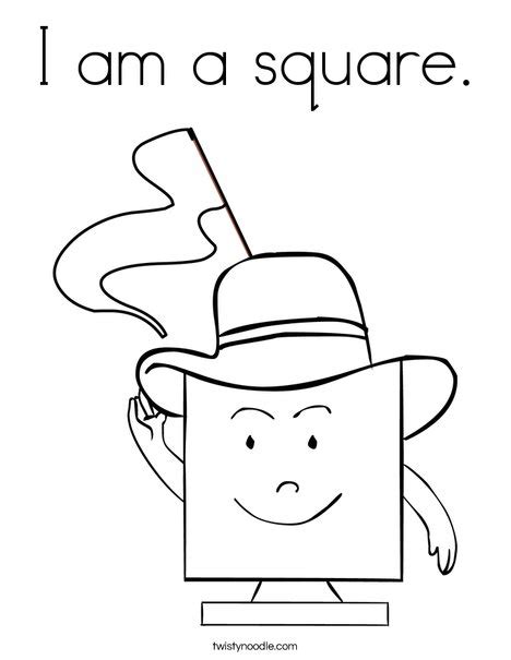 preschool square shape coloring pages coloring pages