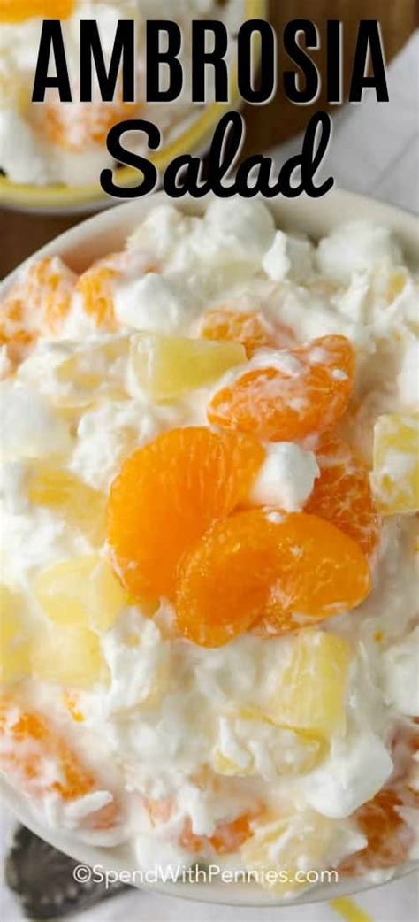 ambrosia salad is a turkey dinner staple showing up on thanksgiving dinner tables and at our