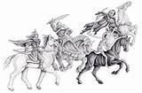 Horsemen Actions sketch template