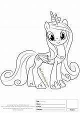 Coloring Pony Little Princess Cadence Cadance Library Clipart Candace Line Popular sketch template