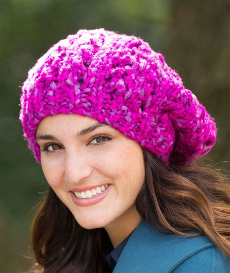 pattern  cable knit slouchy hat knitting
