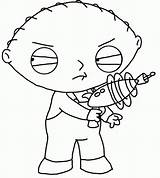 Stewie Griffin Coloring Weapon Pages Printable sketch template