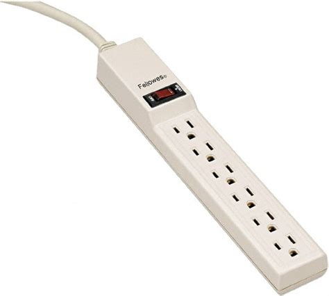 fellowes  outlets  volts  amps  cord standard power outlet strip  msc