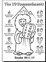 Commandments Coloring Ten Pages Kids Clipart Library Sunday School Color sketch template