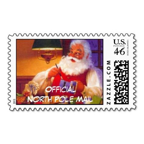 official north pole santa postage zazzlecom  printable santa