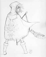 Zelda Breath Wild Link Pencil Coloring Ganon Sketch Pages Wainwright Wii Ally sketch template