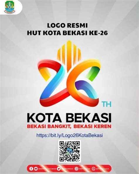kota bekasi resmi rilis logo hut
