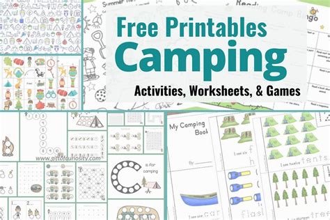 printable camping activity sheets  kids  love