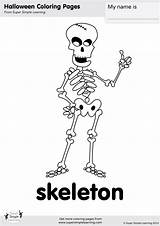 Coloring Skeleton Simple Super sketch template