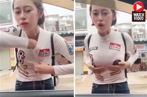 woman readjusts bra in tinted car window but it ends terribly daily