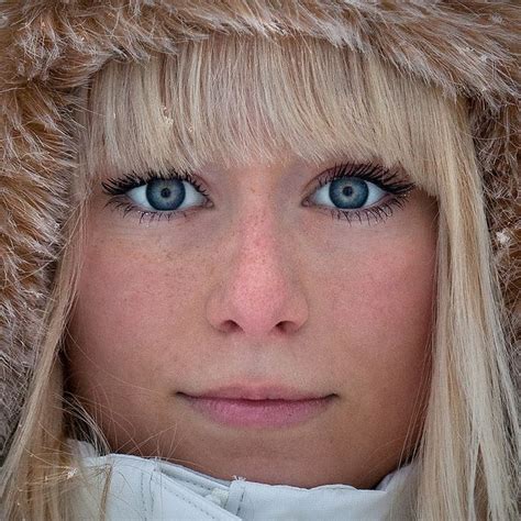 Swedish Girl With Fur Hat Color Swedish Blonde Swedish