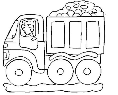 slipper pink preschool dump truck coloring pages