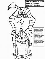 Plagues Plague Moses Firstborn Pharaoh Kills 10th Coloringhome sketch template