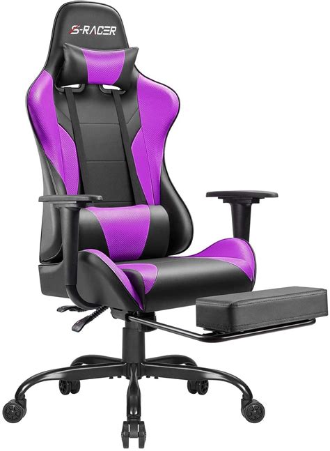 walnew high  gaming chair ergonomic gaming computer chairpurple walmartcom walmartcom