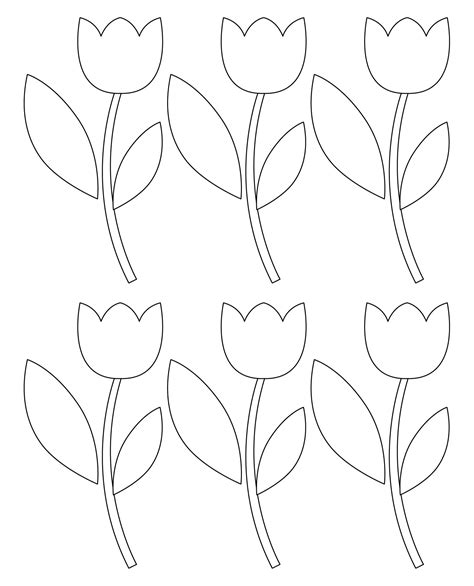 tulip template printable applique tutorial applique templates