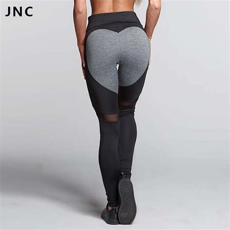 2017 new hotsales grey heart yoga leggings for women big booty mesh