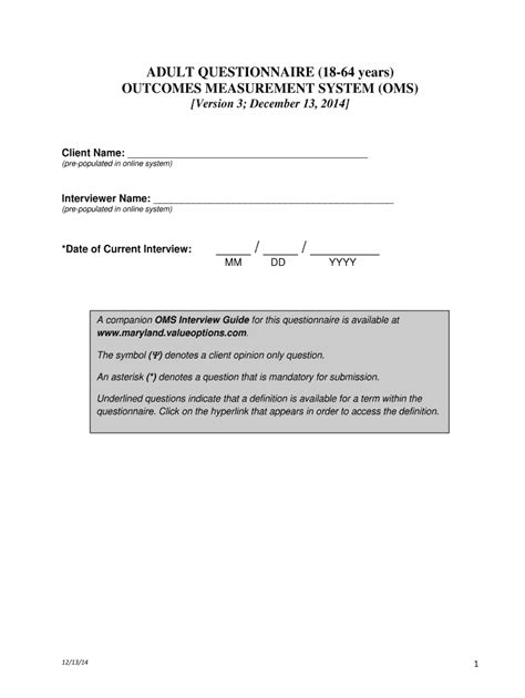 Adult Questionnaire Fill Out And Sign Printable Pdf Template Signnow