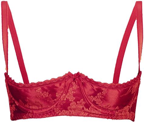 empire intimates jacquard shelf bra open cup show nipples red size