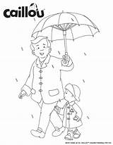 Coloring Pages Grandpa Caillou Color Print sketch template