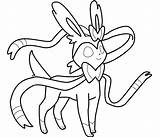 Pokemon Eevee Sylveon Coloring Pages Evolutions Evolution Printable Drawing Color Cute Espeon Print Pikachu Kids Getcolorings Getdrawings Adults Easy Col sketch template
