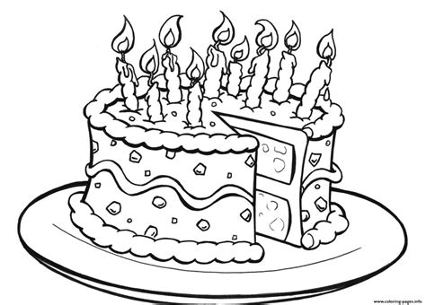 birthday cake printablee coloring pages printable