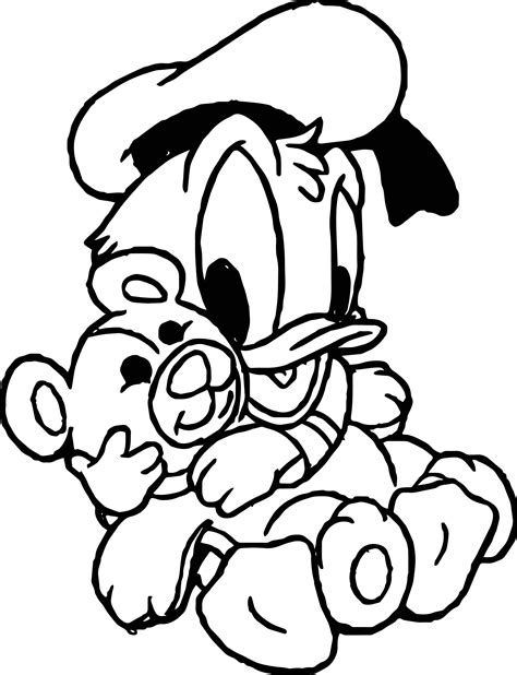 baby donald donald duck coloring page wecoloringpagecom cartoon
