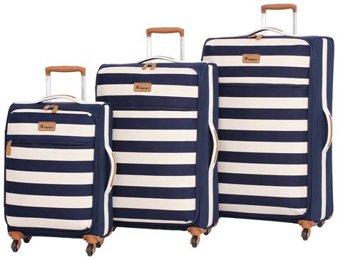 luggage lightweight large  wheel suitcase nautical review