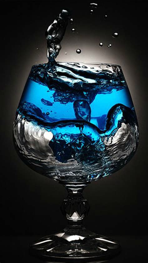 Blue Glass Color Splash Color Splash Photography Color