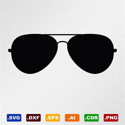 Aviator Sunglasses Svg Dxf Eps Ai Cdr Vector Files For Etsy