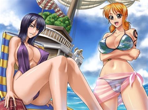 Nami Nico Robin And Going Merry One Piece Drawn By