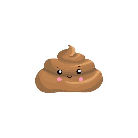 brown poop illustration pile  dog poo  flat cartoon style isolated