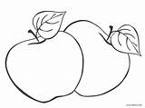 Ausmalbilder Obst Apfel Cool2bkids sketch template