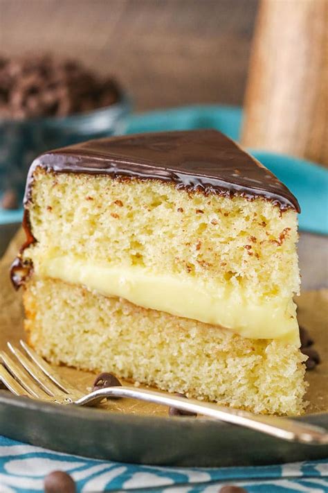 easy boston cream pie recipe   vanilla cake pastry cream
