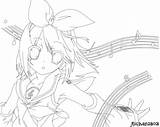 Rin Kagamine Vocaloid Lineart Deviantart sketch template