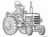 Coloring Pages Tractor Tractors Kids Printable sketch template