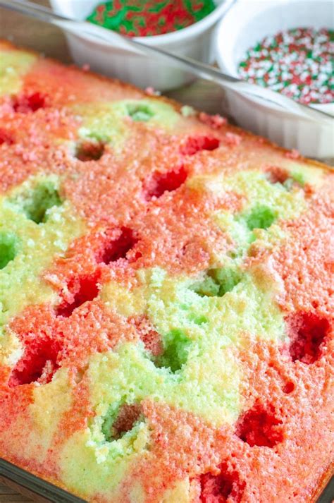 holiday jello cake christmas food desserts easy jello cake recipe