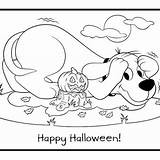 Clifford Coloring Pages Halloween Sheets Choose Board First sketch template