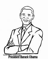 Coloring Caricature Pages Getcolorings Barack Obama sketch template