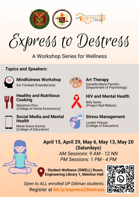 express  destress  workshop series  wellness  university library university