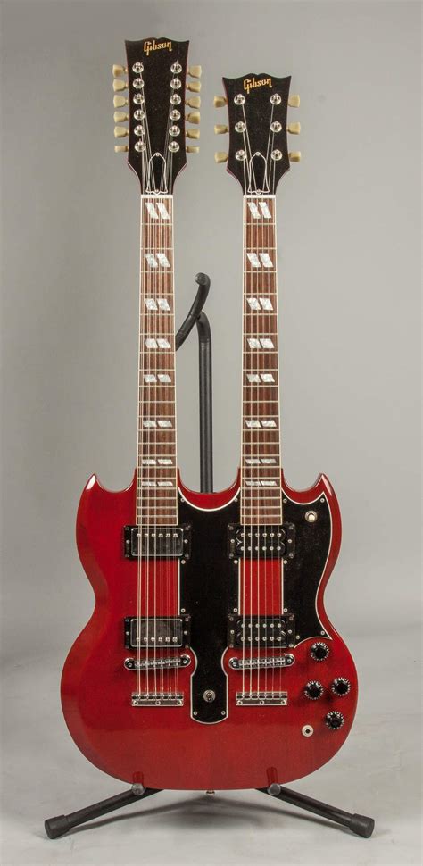 gibson  eds  jimmy page double neck guitar cottone auctions