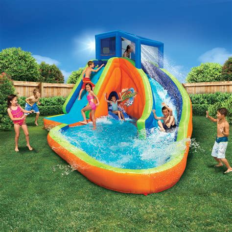 banzai falls inflatable water park kiddie pool   cannons
