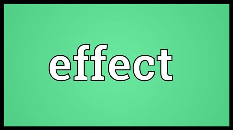 effect meaning youtube