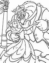 Beast Beauty Coloring Pages Kids Disney Printable sketch template