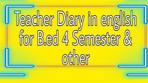 teachers diary full  eng   newly appointed teacher finds