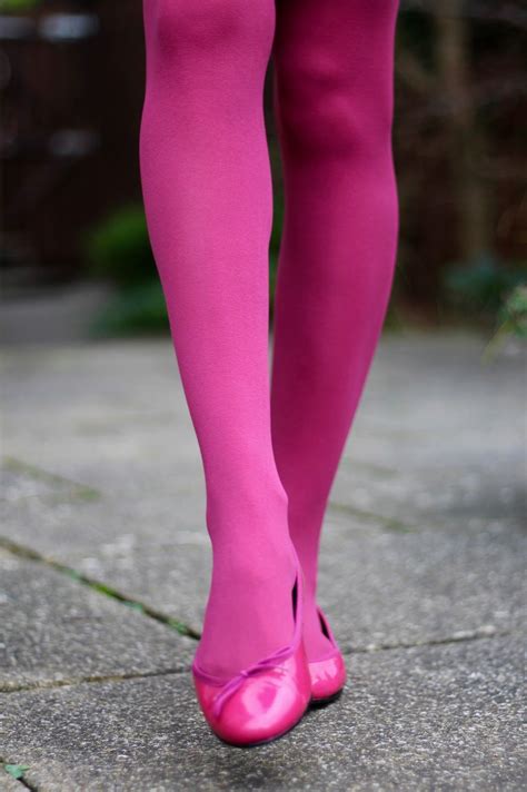 Simple But Fun Work Outfit Hot Pink Grey And Navy Tights And