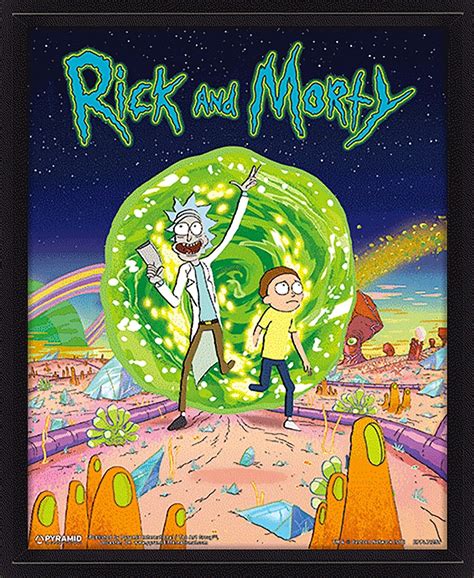Rick And Morty Portal Official Hd 3d Lenticular Poster Moving Picture